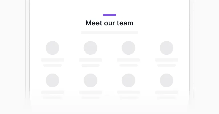 Team sections